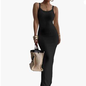 Black Sleeveless Bodycon Maxi Dress